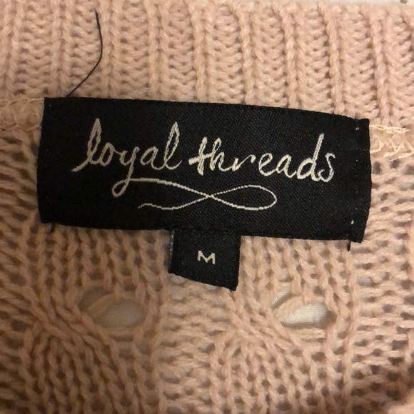 Light pink/cream sweater. Made by loyal hearts. - Picture 2 of 3